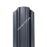 Штакетник металлический Норма 120 мм RAL7024/7024 серый графит двусторонний