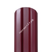 Штакетник металлический Дуэт 95 мм RAL3005/3005 красное вино двусторонний