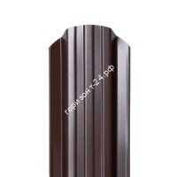 Штакетник металлический Классик 95 мм RAL8017/8017 коричневый двусторонний